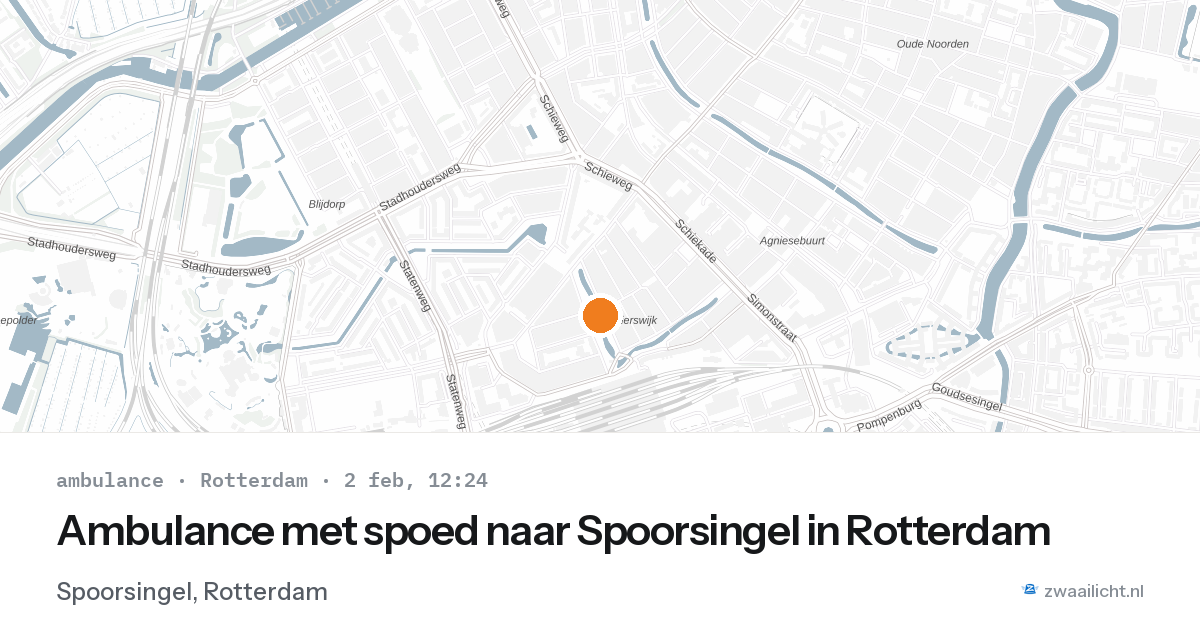 Ambulance met spoed naar Spoorsingel in Rotterdam — 2 feb 2026