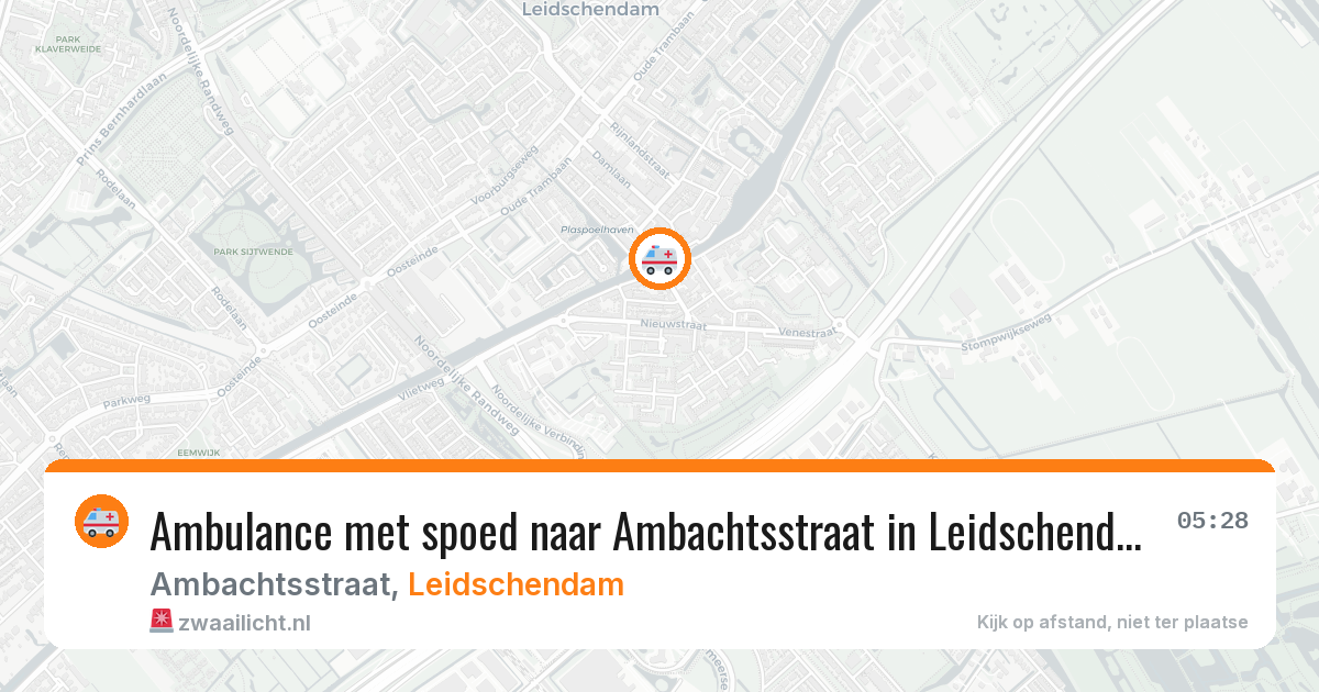 Ambulance met spoed naar Ambachtsstraat in Leidschendam — 17 apr 2026