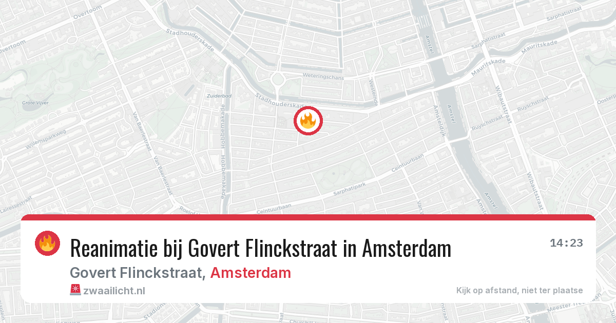 Reanimatie bij Govert Flinckstraat in Amsterdam — 17 mei 2026
