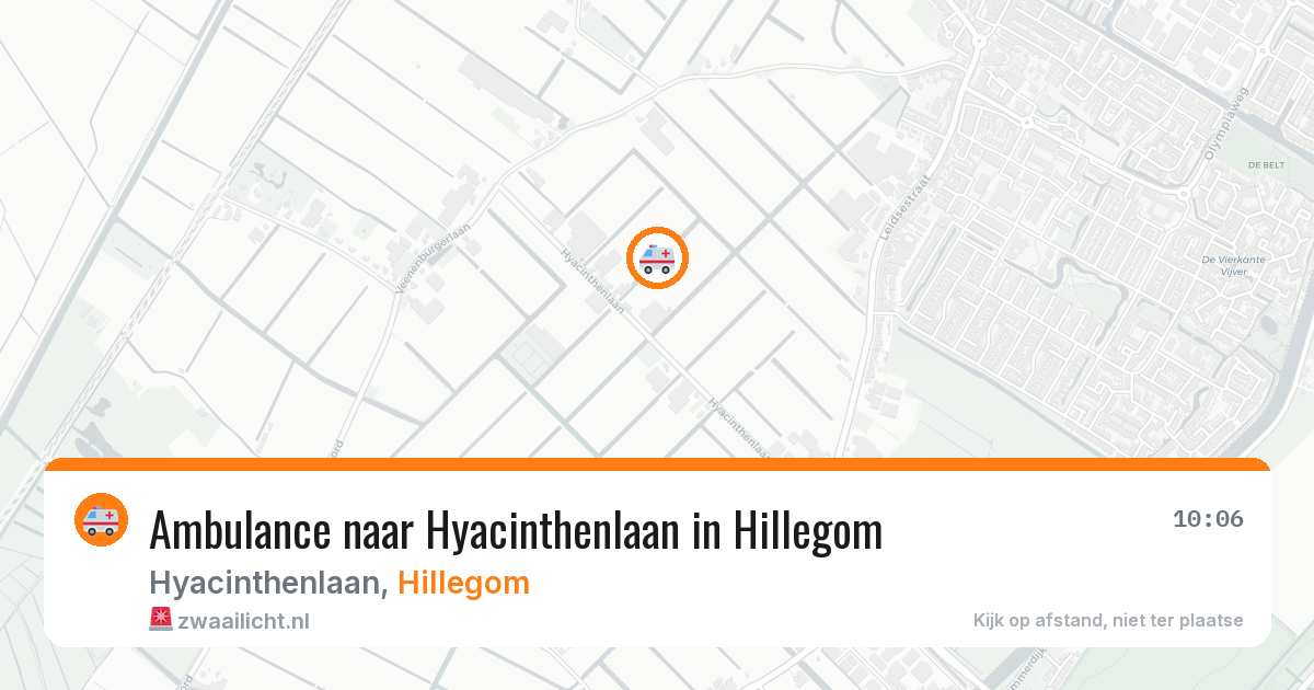 Ambulance naar Hyacinthenlaan in Hillegom — 12 aug 2026