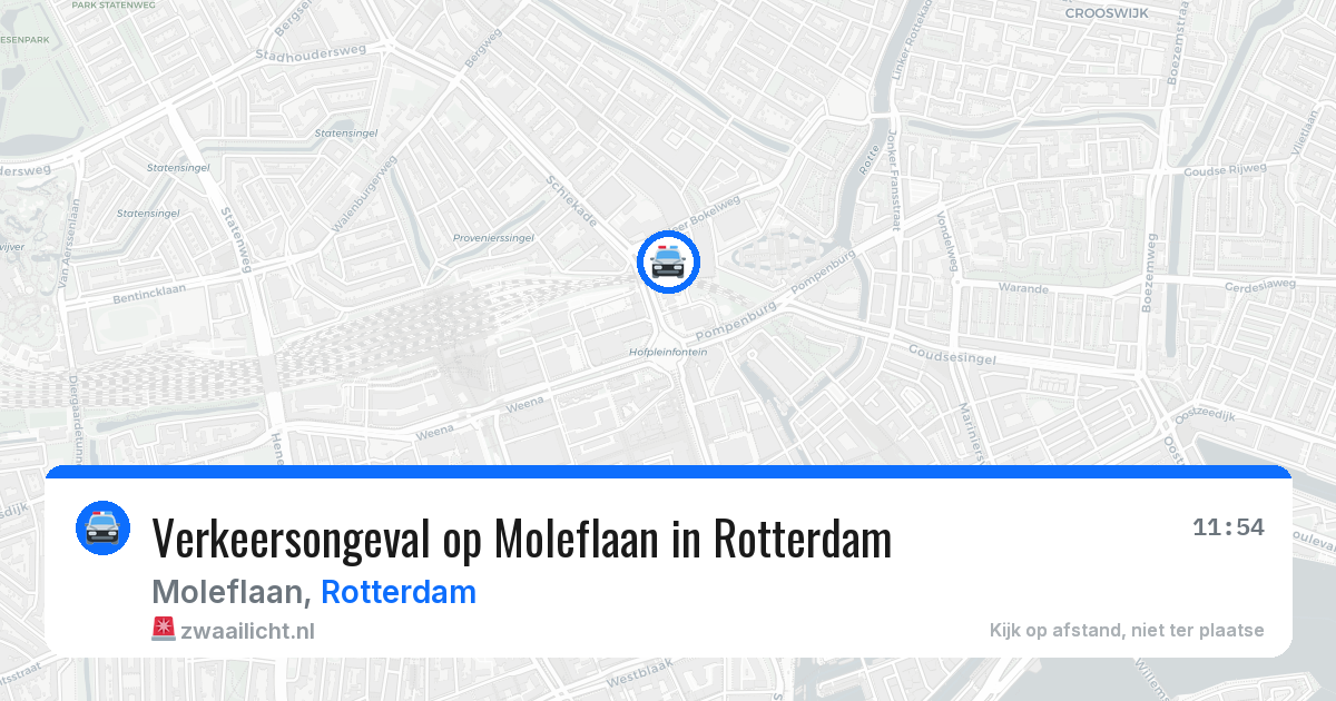 Verkeersongeval op Moleflaan in Rotterdam — 7 jul 2026