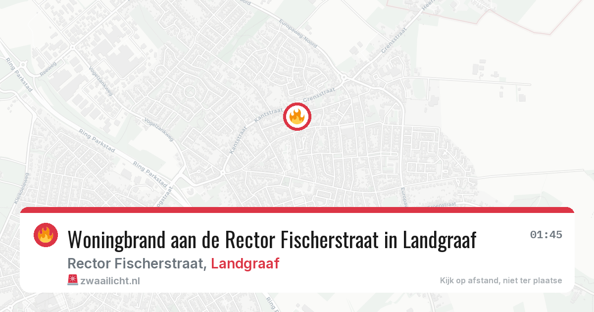 Woningbrand aan de Rector Fischerstraat in Landgraaf — 12 apr 2026