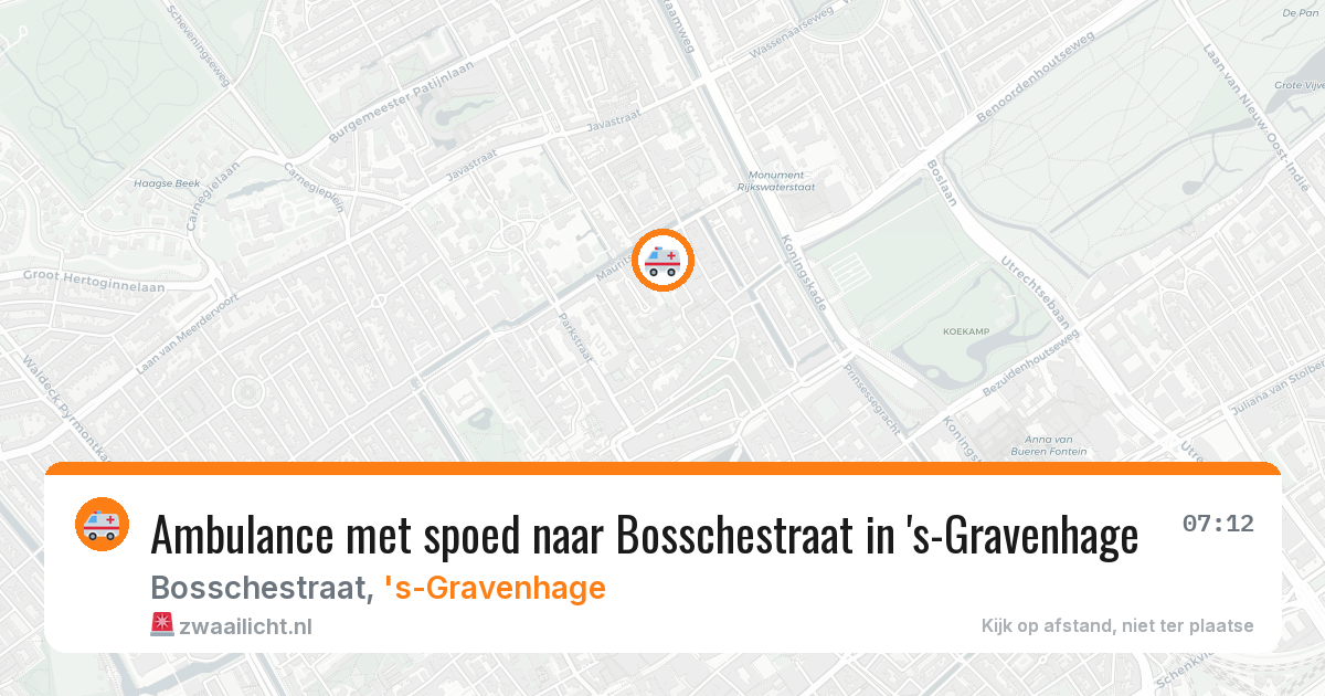 Ambulance met spoed naar Bosschestraat in 's-Gravenhage — 11 feb 2026