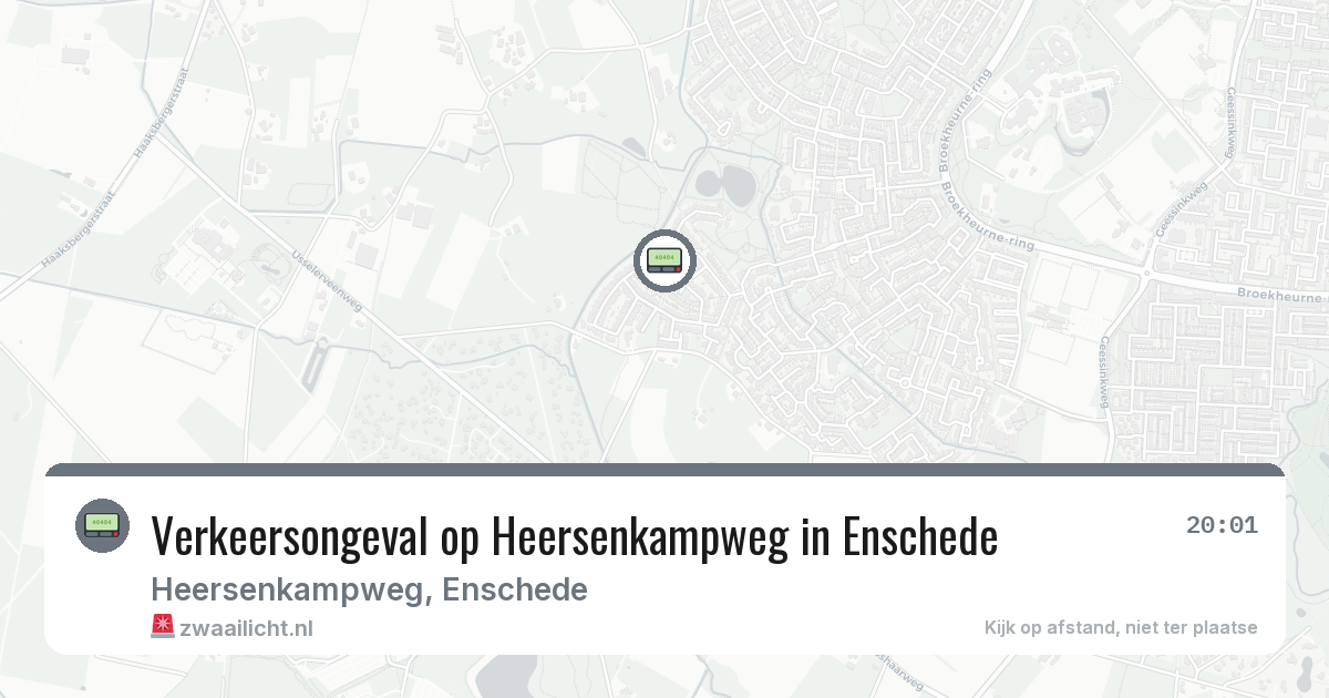 Verkeersongeval op Heersenkampweg in Enschede — 13 aug 2026