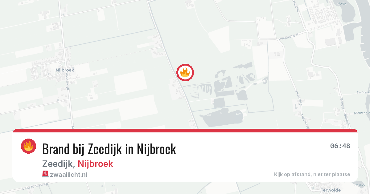Brand bij Zeedijk in Nijbroek — 28 jun 2026