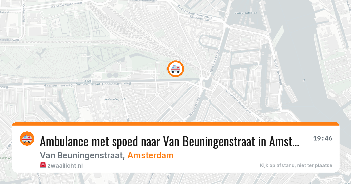 Ambulance met spoed naar Van Beuningenstraat in Amsterdam — 13 apr 2026