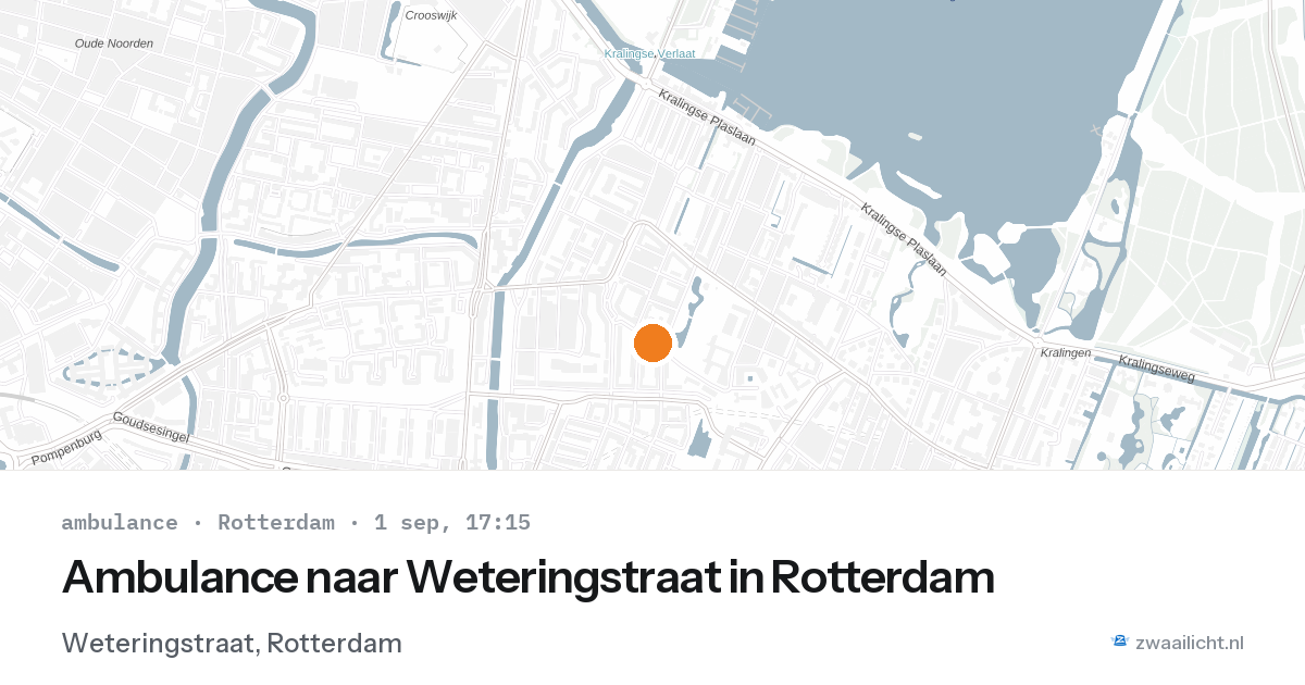 Ambulance naar Weteringstraat in Rotterdam — 1 sep 2026