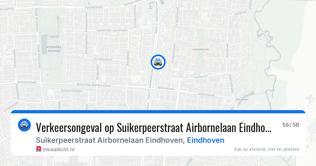 Verkeersongeval op Suikerpeerstraat Airbornelaan Eindhoven in Eindhoven — 3 feb 2026