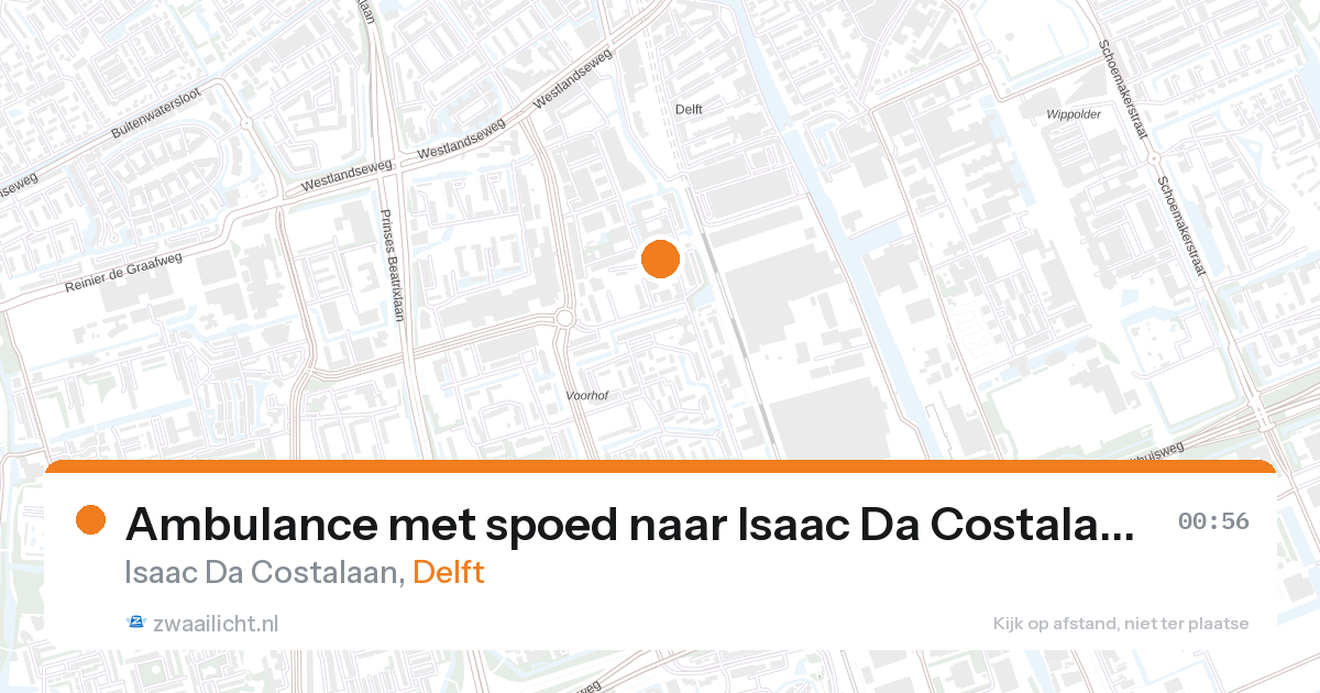 Ambulance met spoed naar Isaac Da Costalaan in Delft — 6 feb 2026