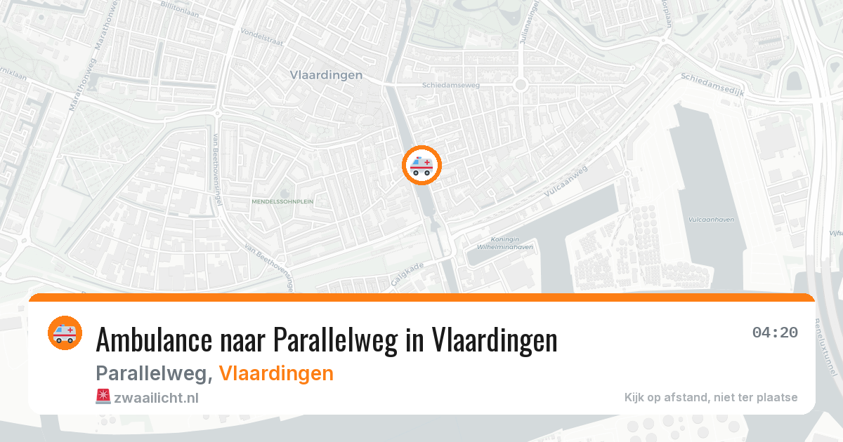 Ambulance naar Parallelweg in Vlaardingen — 29 mei 2026