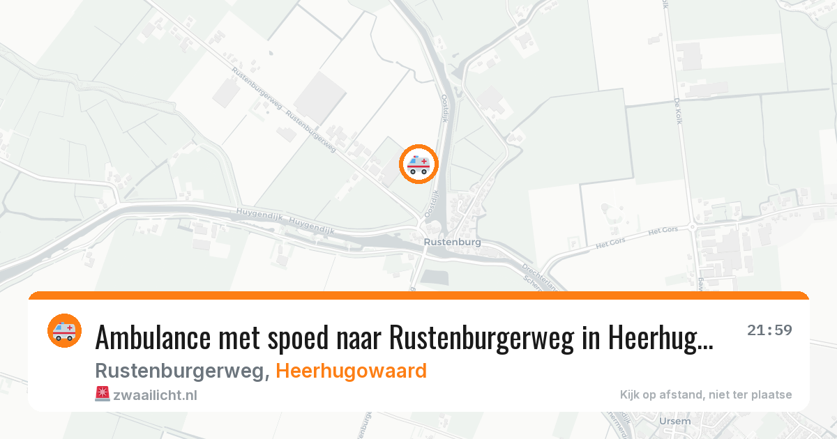 Ambulance met spoed naar Rustenburgerweg in Heerhugowaard — 9 jul 2026