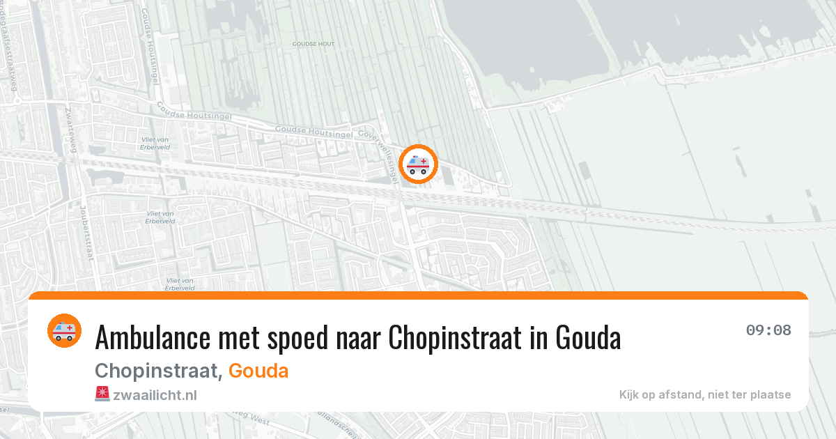 Ambulance met spoed naar Chopinstraat in Gouda — 30 jun 2026