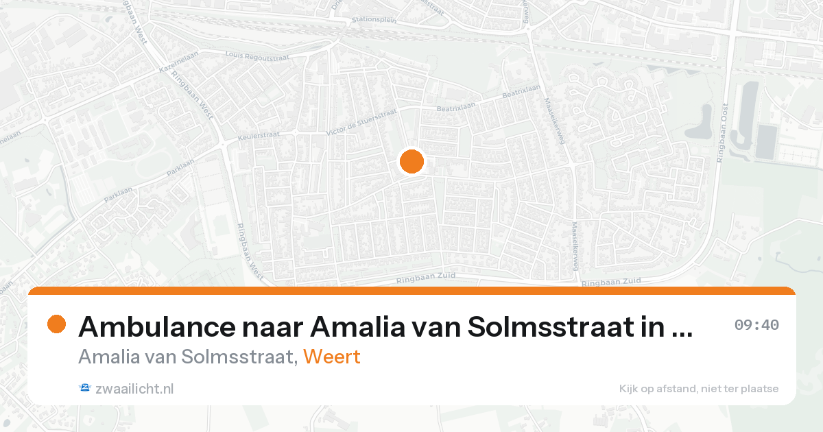 Ambulance naar Amalia van Solmsstraat in Weert — 18 aug 2026