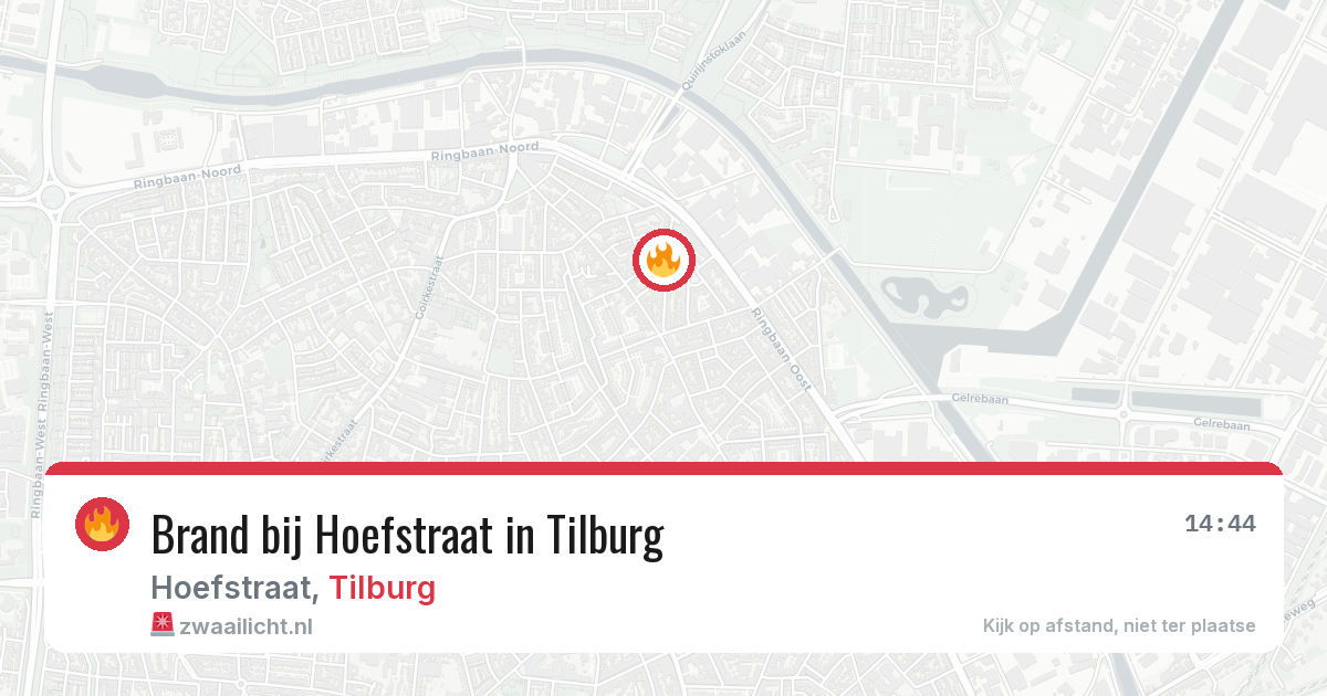 Brand bij Hoefstraat in Tilburg — 29 mei 2026