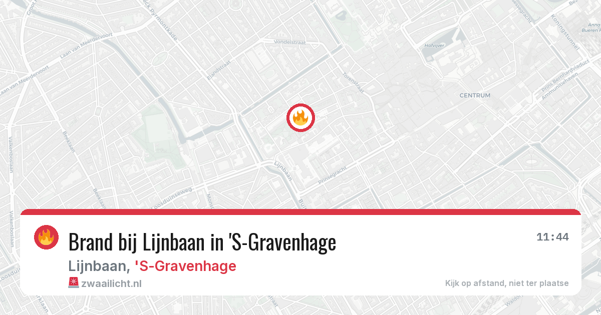 Brand bij Lijnbaan in 'S-Gravenhage — 26 mrt 2026