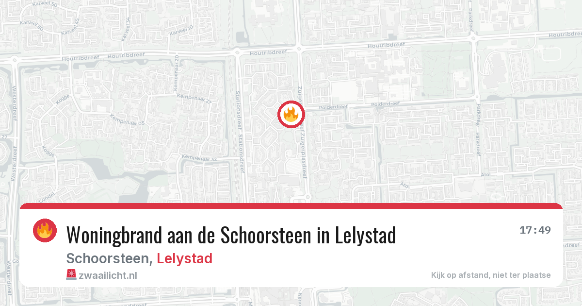 Woningbrand aan de Schoorsteen in Lelystad — 18 mei 2026