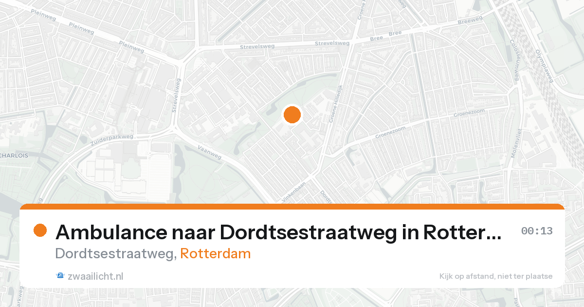 Ambulance naar Dordtsestraatweg in Rotterdam — 17 aug 2026