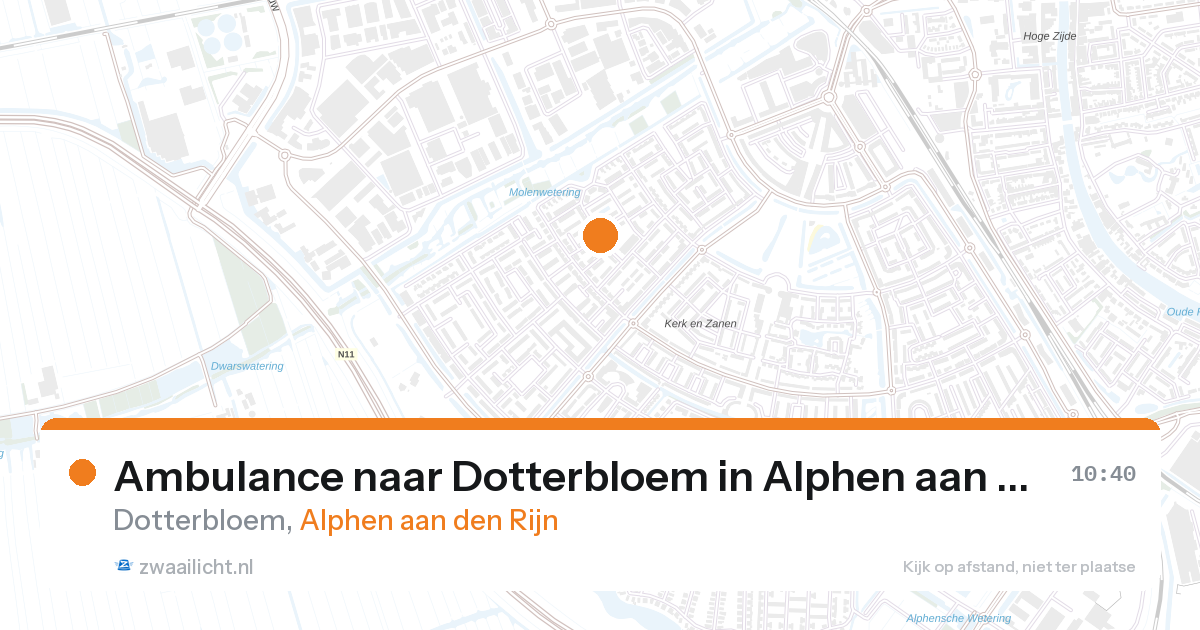 Ambulance naar Dotterbloem in Alphen aan den Rijn — 27 aug 2026