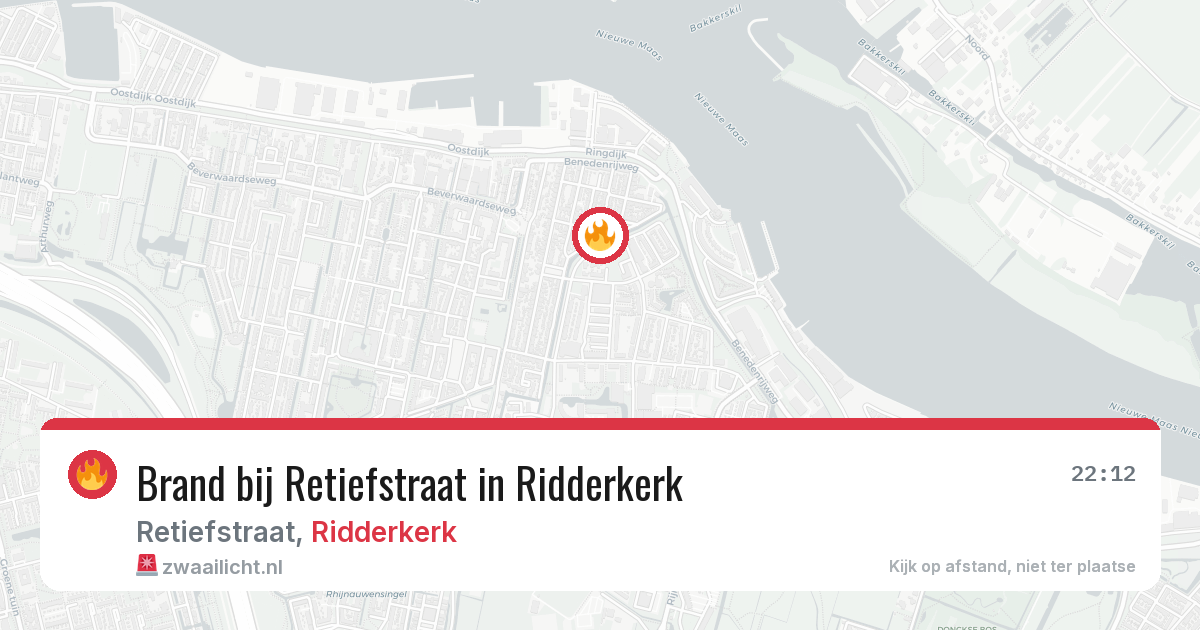 Brand bij Retiefstraat in Ridderkerk — 4 jul 2026