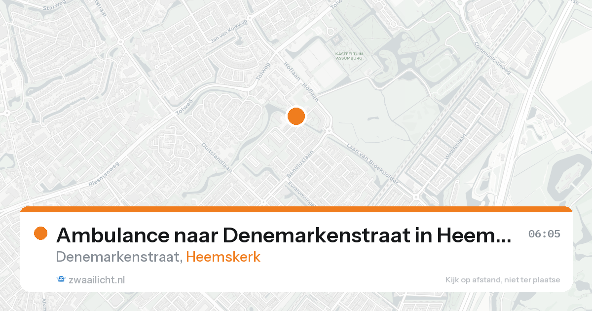 Ambulance naar Denemarkenstraat in Heemskerk — 31 mei 2026