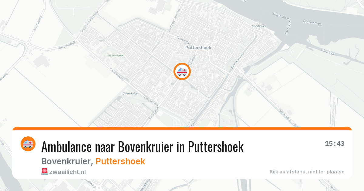 Ambulance naar Bovenkruier in Puttershoek — 31 jul 2026