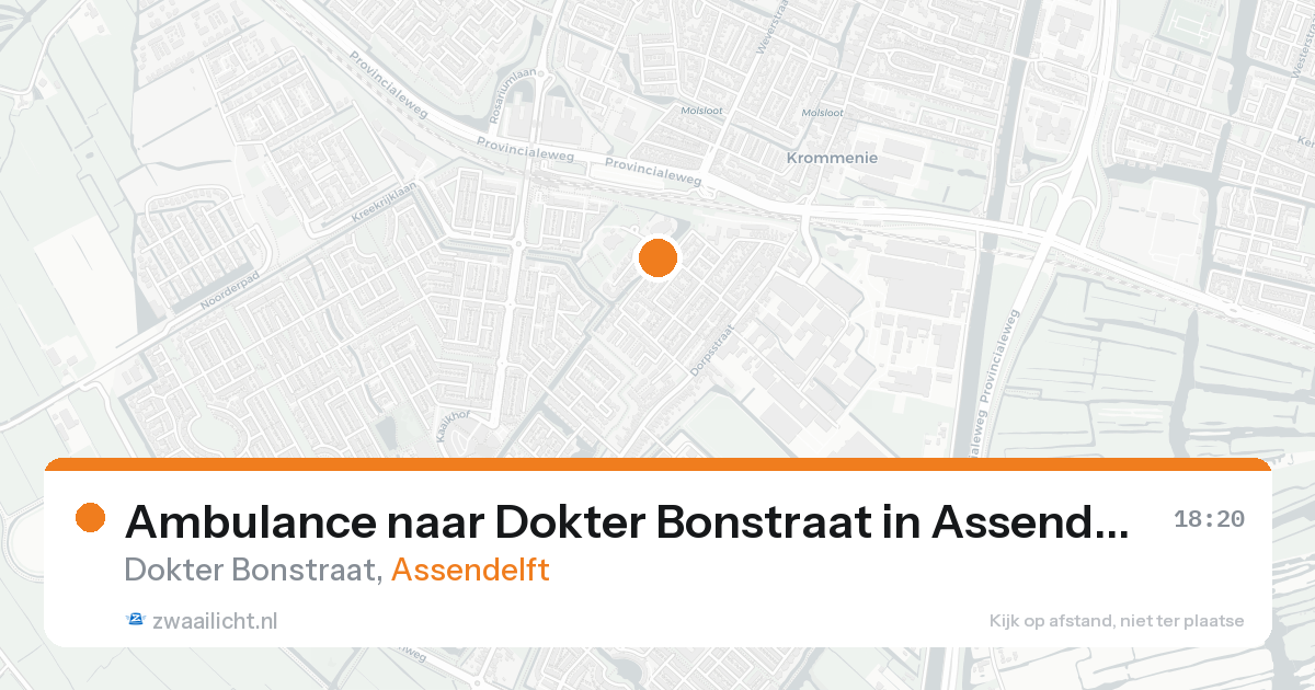 Ambulance naar Dokter Bonstraat in Assendelft — 18 aug 2026