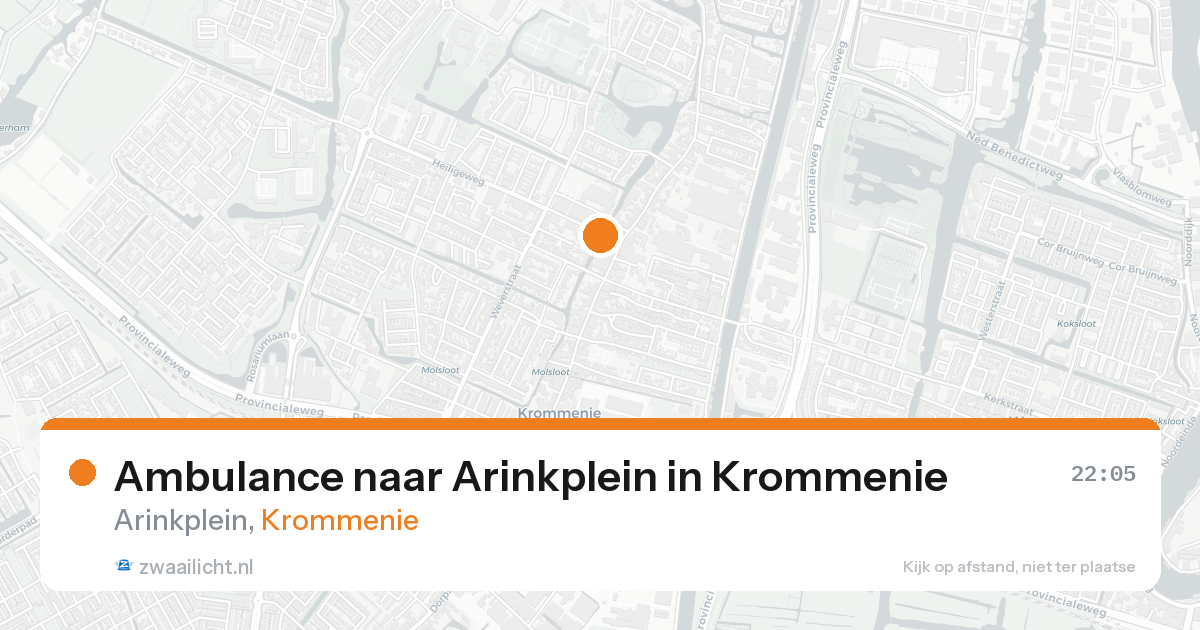 Ambulance naar Arinkplein in Krommenie — 24 aug 2026