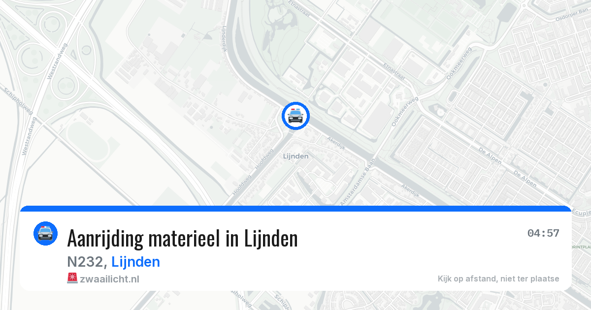 Aanrijding materieel in Lijnden — 31 mei 2026