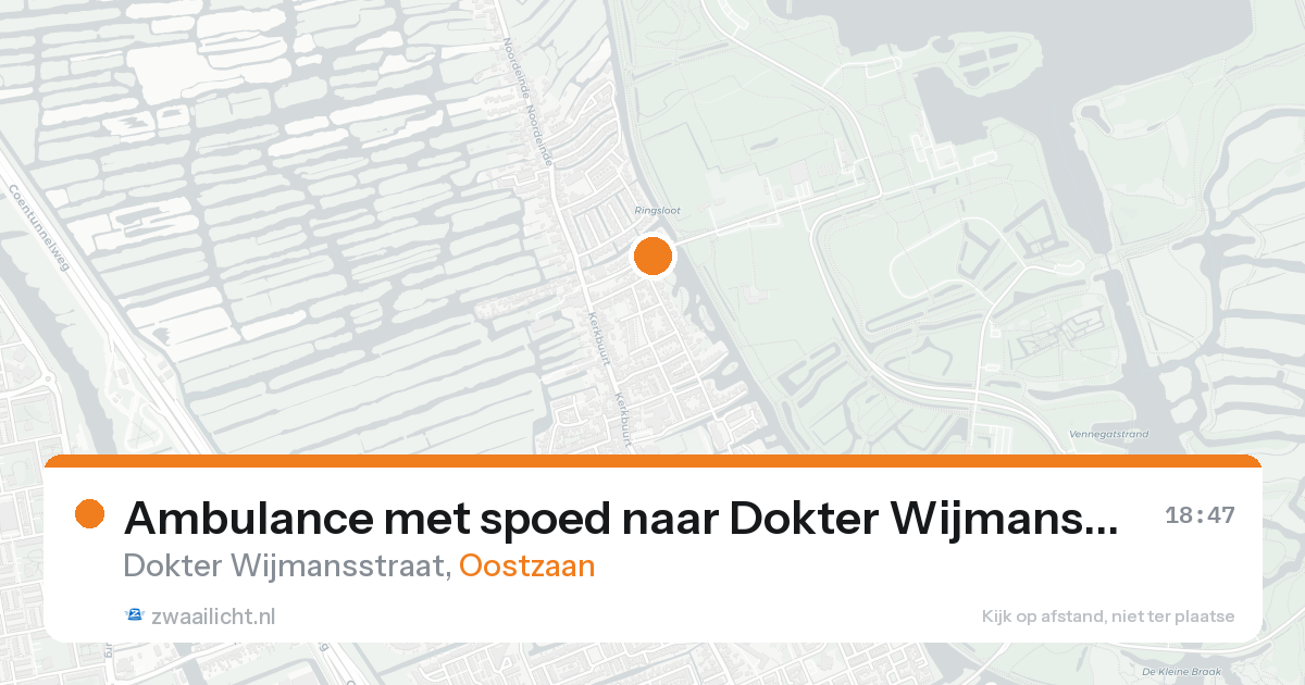 Ambulance met spoed naar Dokter Wijmansstraat in Oostzaan — 15 aug 2026