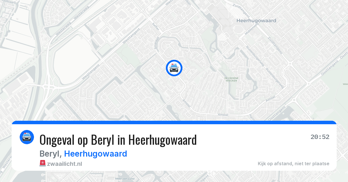Ongeval op Beryl in Heerhugowaard — 21 jun 2026
