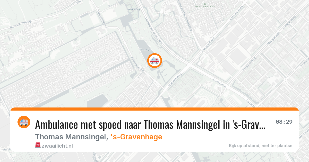 Ambulance met spoed naar Thomas Mannsingel in 's-Gravenhage — 26 jun 2026