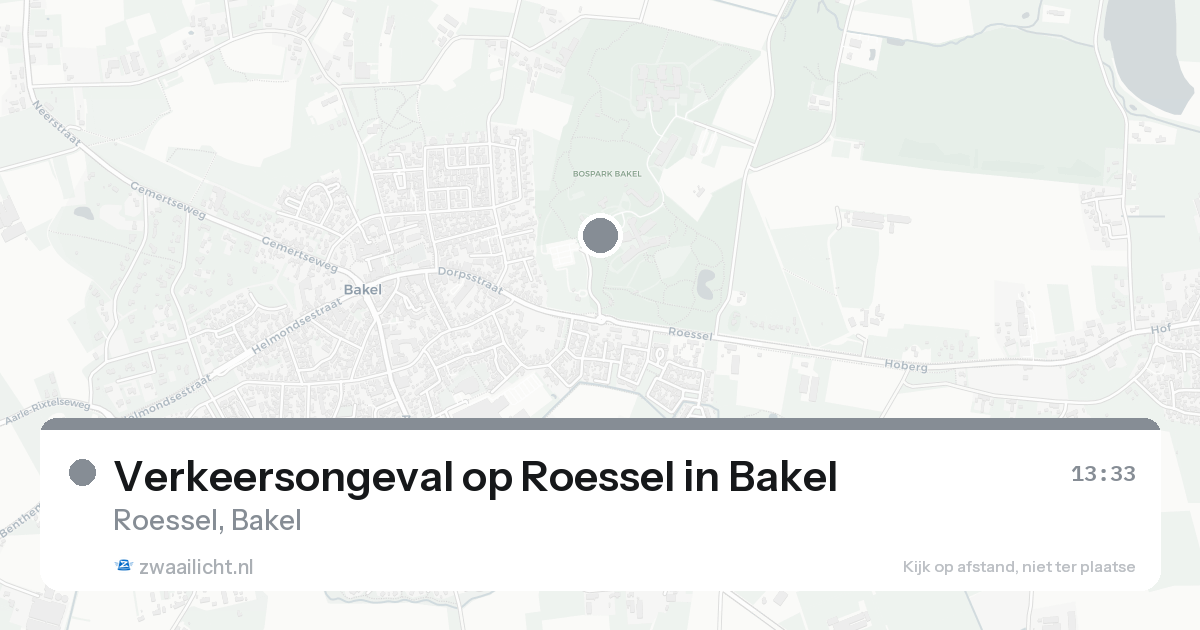 Verkeersongeval op Roessel in Bakel — 31 jan 2026