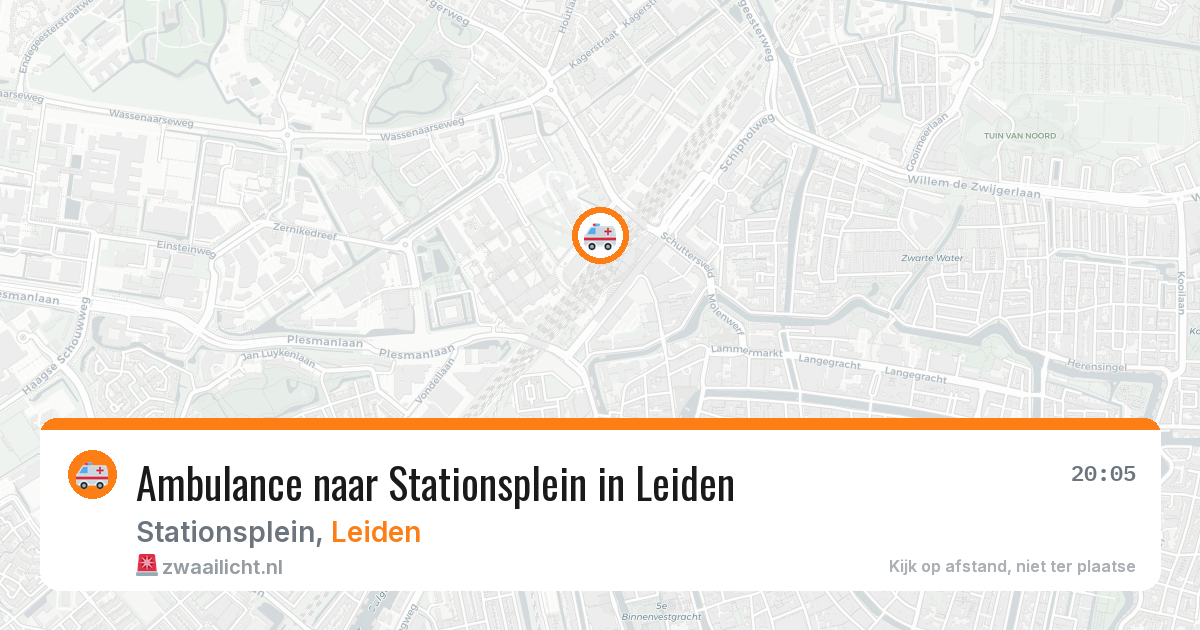 Ambulance naar Stationsplein in Leiden — 11 aug 2026