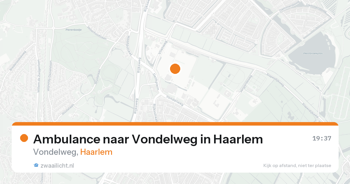 Ambulance naar Vondelweg in Haarlem — 14 mei 2026