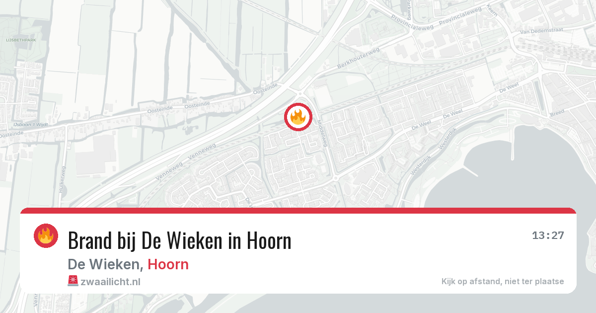 Brand bij De Wieken in Hoorn — 30 jul 2026