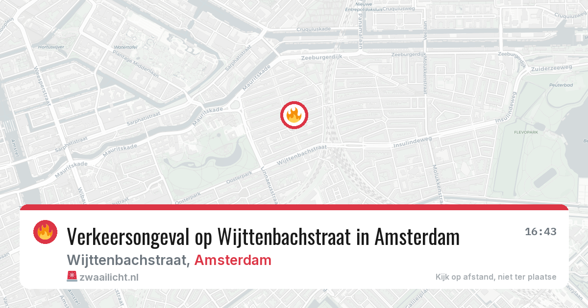 Verkeersongeval op Wijttenbachstraat in Amsterdam — 5 jun 2026