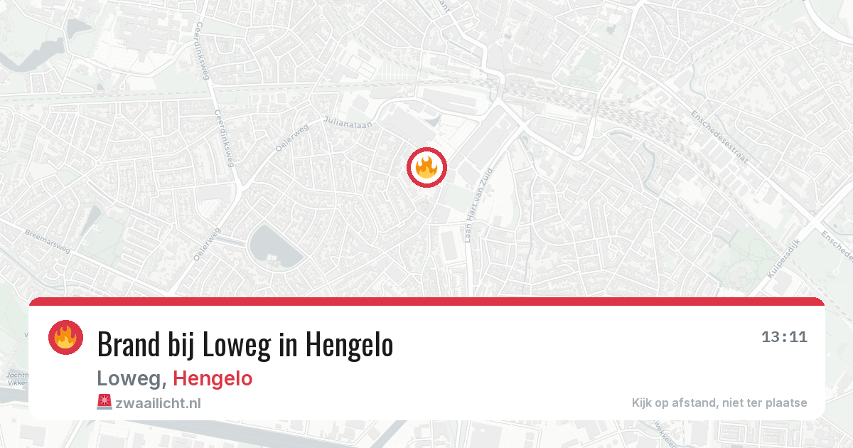 Brand bij Loweg in Hengelo — 29 jun 2026
