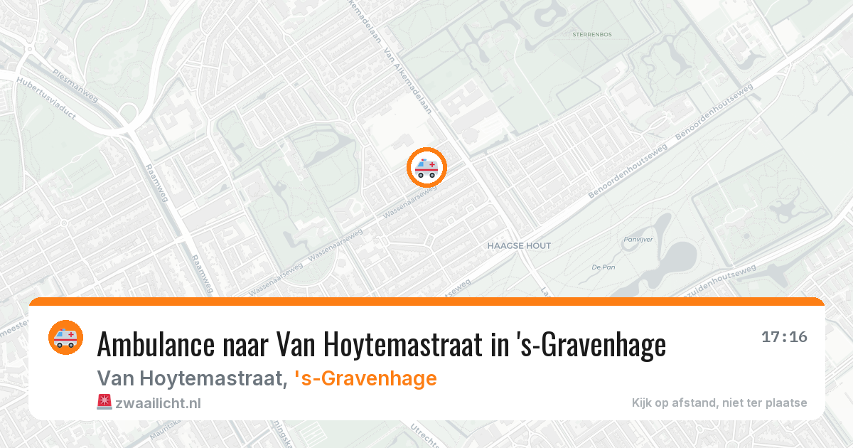 Ambulance naar Van Hoytemastraat in 's-Gravenhage — 14 mrt 2026