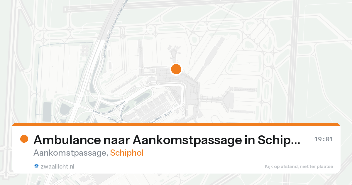 Ambulance naar Aankomstpassage in Schiphol — 18 jun 2026