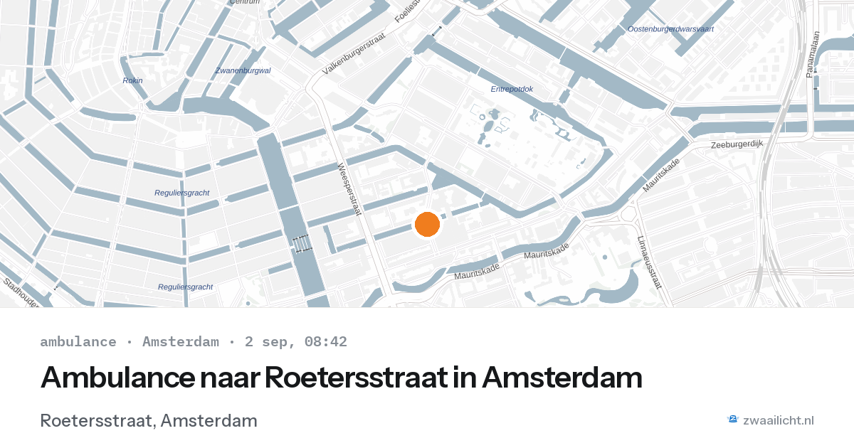 Ambulance naar Roetersstraat in Amsterdam — 2 sep 2026