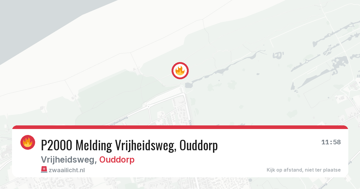 P2000 Melding Vrijheidsweg, Ouddorp — 31 jul 2026