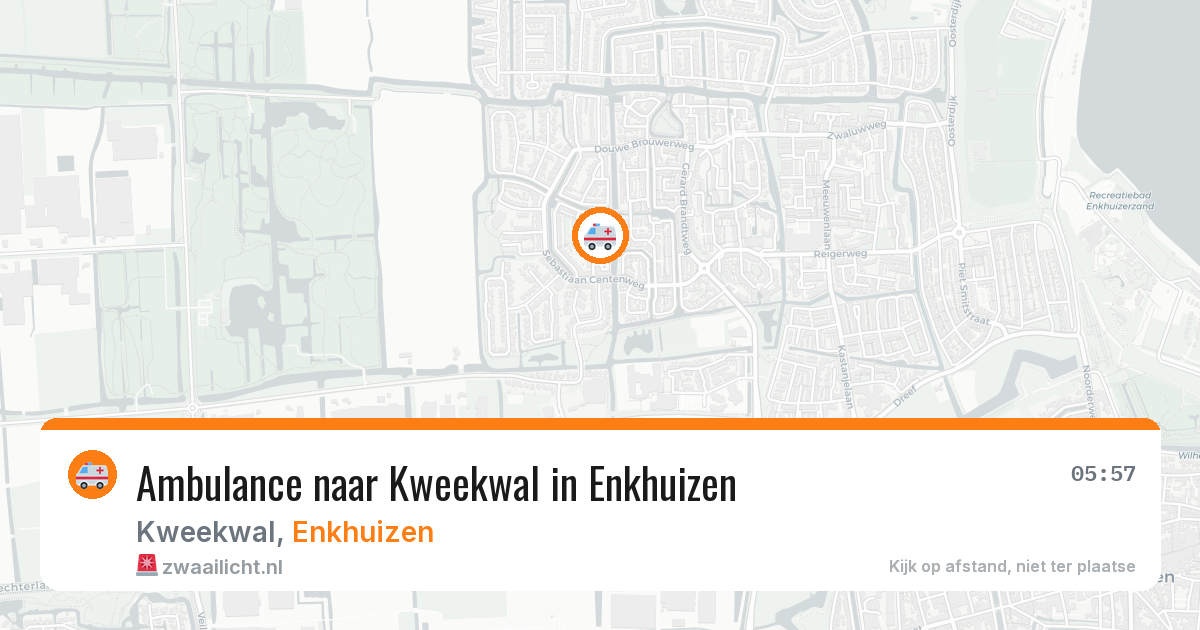 Ambulance naar Kweekwal in Enkhuizen — 23 apr 2026