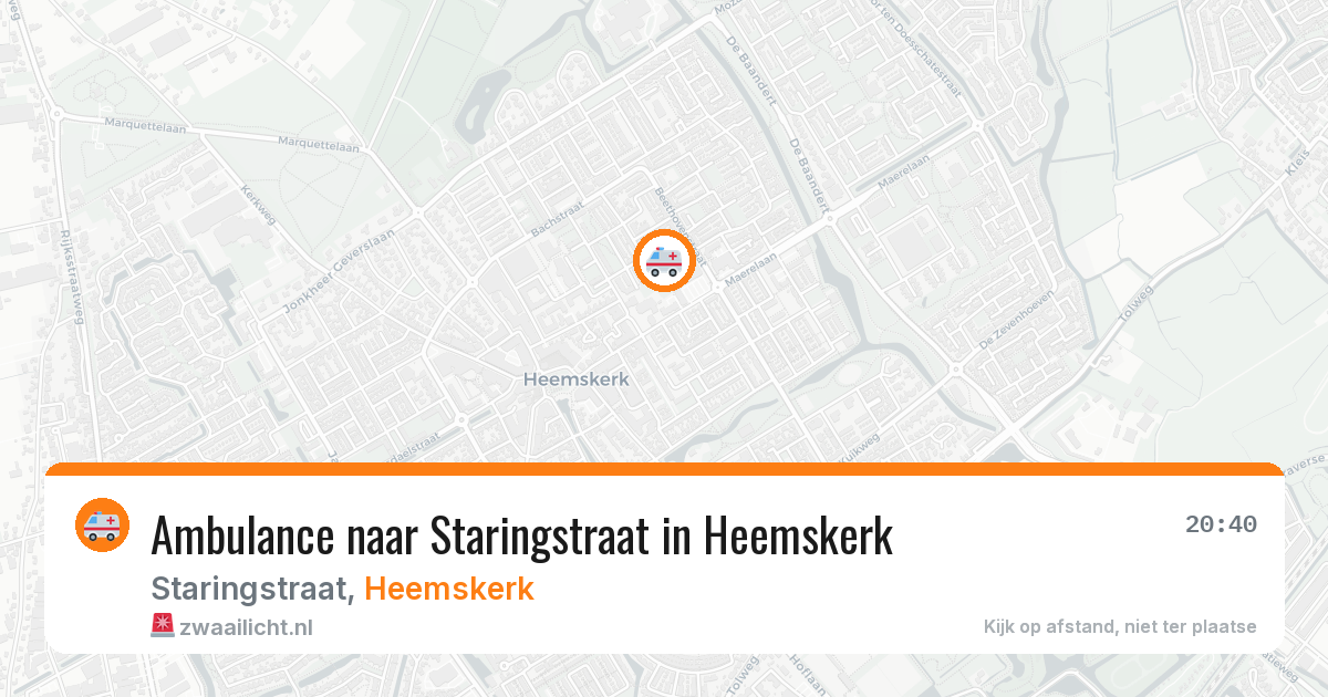 Ambulance naar Staringstraat in Heemskerk — 23 mrt 2026
