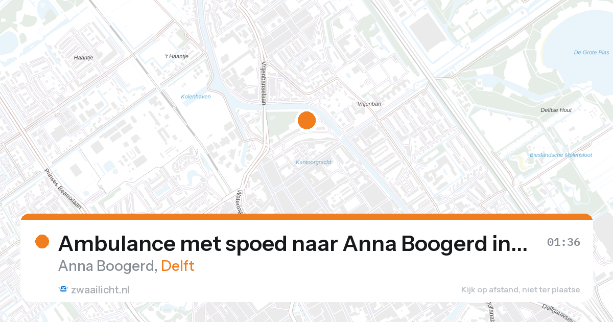 Ambulance met spoed naar Anna Boogerd in Delft — 1 feb 2026