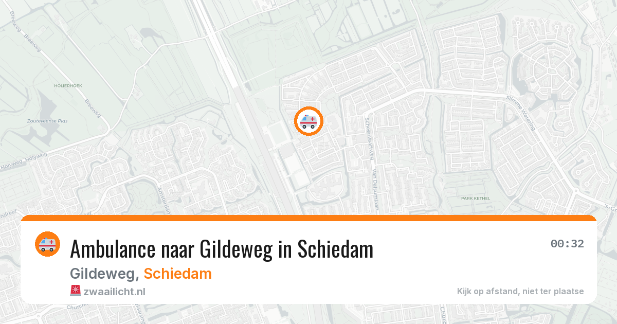 Ambulance naar Gildeweg in Schiedam — 17 jun 2026
