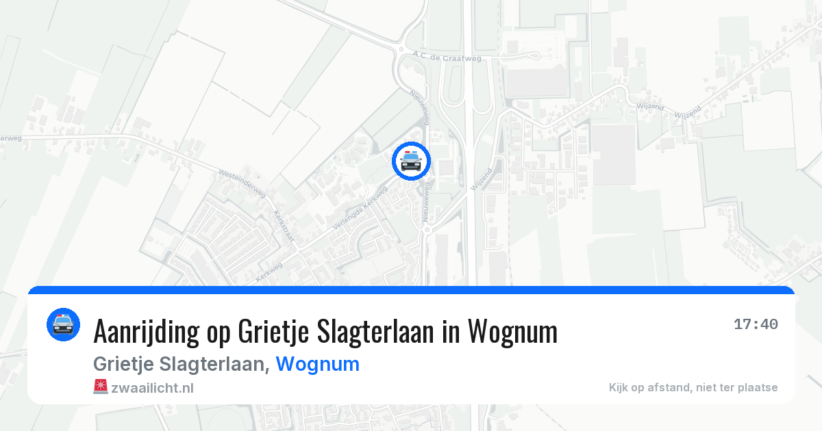Aanrijding op Grietje Slagterlaan in Wognum — 1 apr 2026