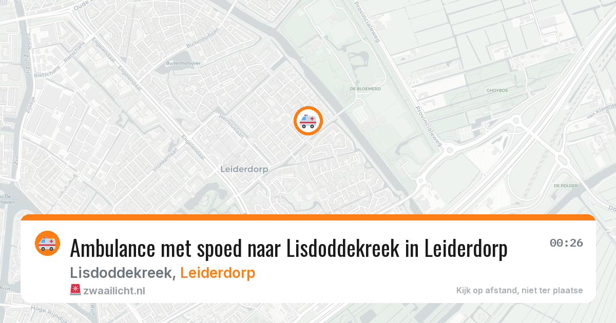 Ambulance met spoed naar Lisdoddekreek in Leiderdorp — 20 mei 2026