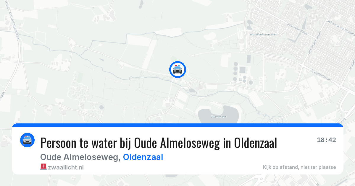 Persoon te water bij Oude Almeloseweg in Oldenzaal — 10 jul 2026