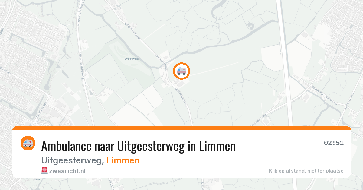 Ambulance naar Uitgeesterweg in Limmen — 25 mrt 2026