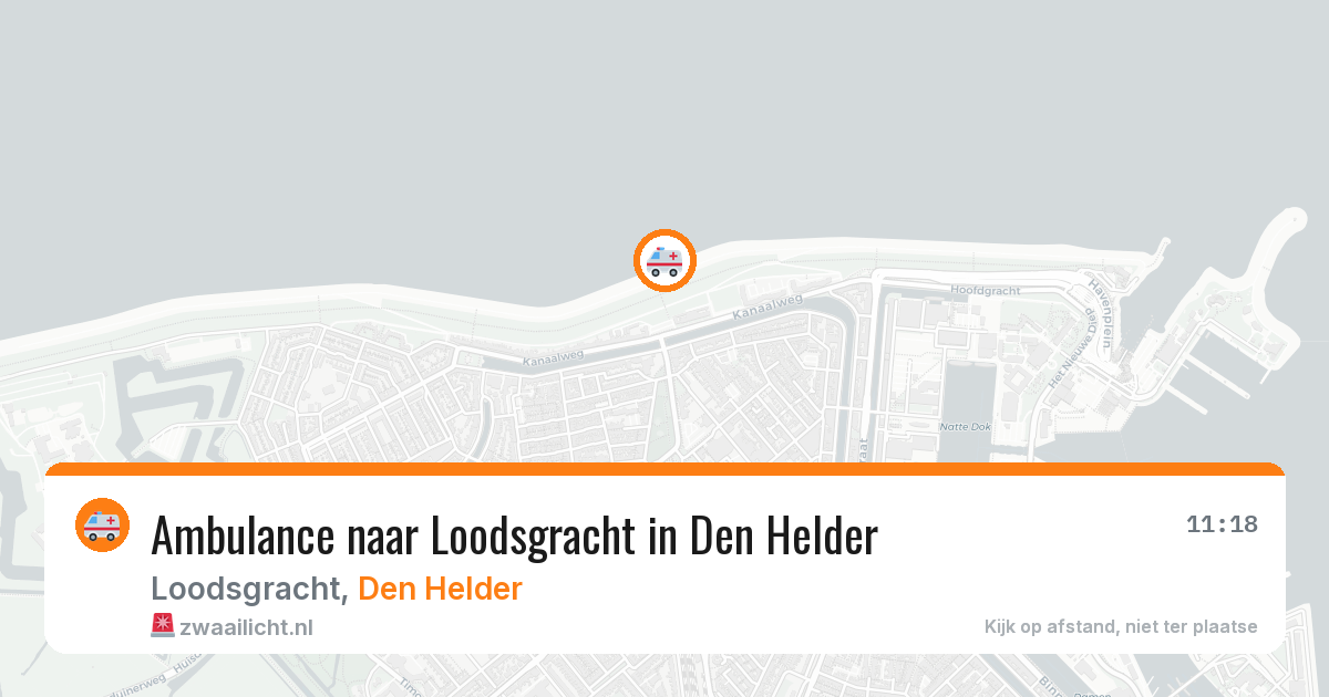 Ambulance naar Loodsgracht in Den Helder — 4 jul 2026